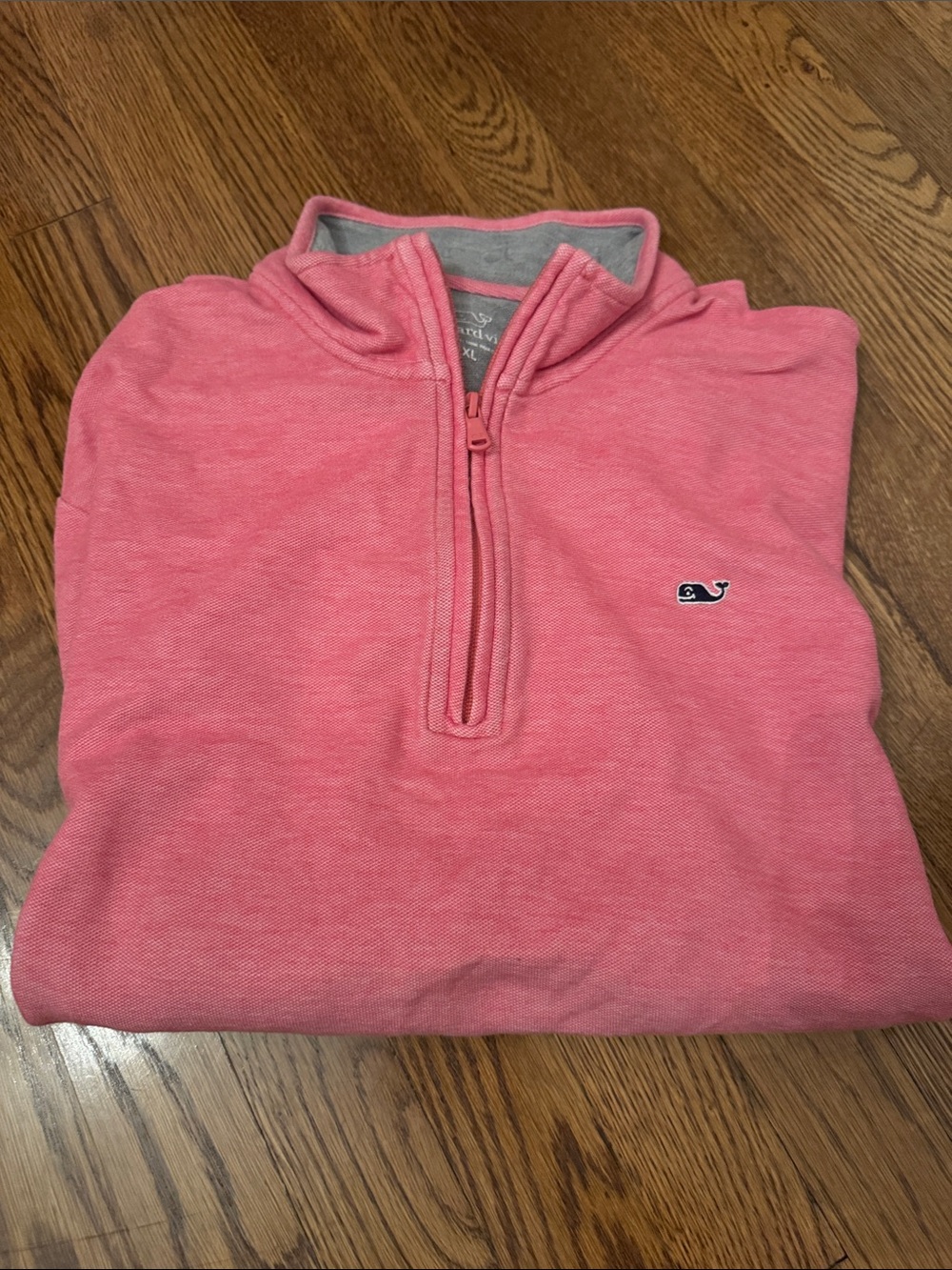 Vineyard Vines Coral Pink Half-Zip Pullover